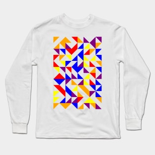 Amazing Geometric Colourful Triangle Pattern #1 Long Sleeve T-Shirt